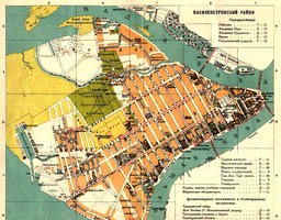 Карта Васильевского острова середины 20-х. Здесь всё и происходит. изображение с сайта old-map.narod.ru