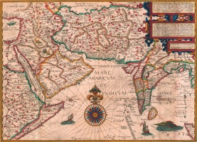 Ян Гюйген ван Линсхотен. Карта Индийского океана «Deliniantur in hac Tabula». Амстердам, 1596