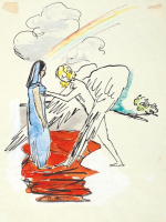 Мария и архангел, худ. Лидия Жолткевич, 1940
