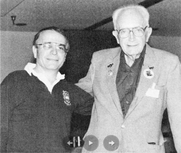   Фриц Лейбер и его сын Джастин, 1987 г.