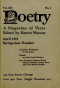 POETRY: A Magazine of Verse. Volume XII. Number I. April 1918